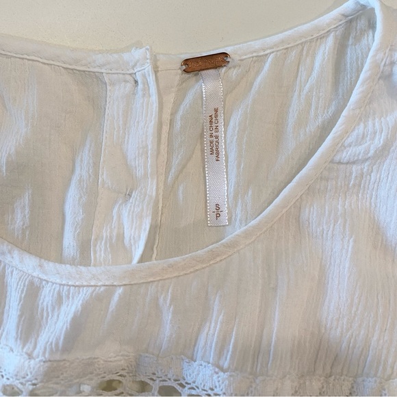 Free People Eyelet Lace Open Back Tank Top - Picture 4 of 6